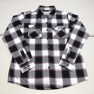 Dixxon Flannel JLHD Boat Tail Size Large White Black Red Plaid